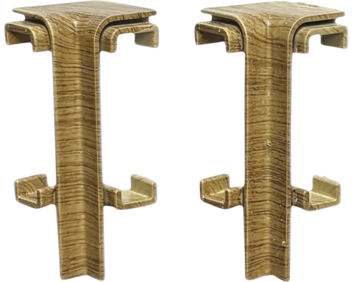 Dva rohové konektory pre podlahové lišty