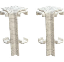 Dva rohové konektory pre pracovné dosky