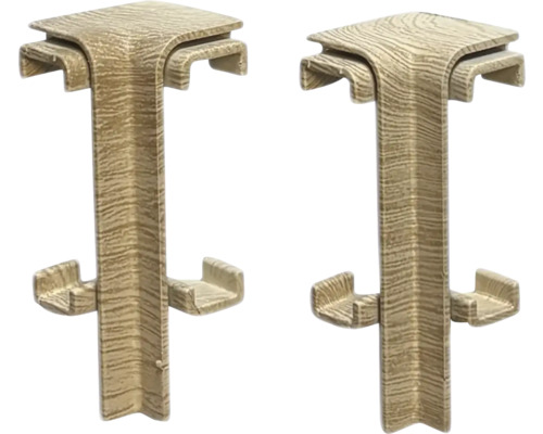 Dva rohové konektory pre soklové lišty