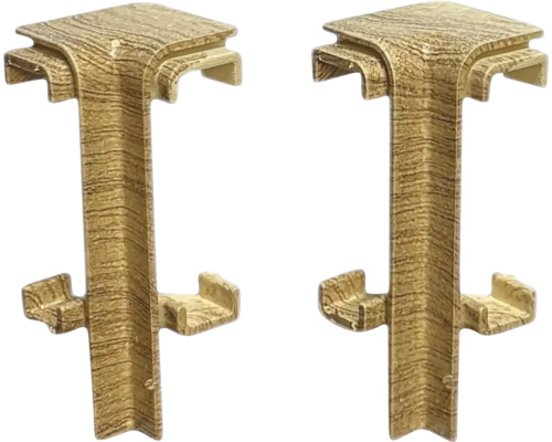 Dva rohové diely pre soklové lišty