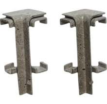 Dva uhlové konektory pre regálové systémy