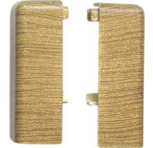 Dve koncové krytky s drevenou štruktúrou