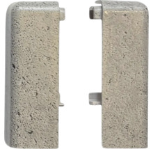 Dva sivé kryty pántov pre interiérové dvere