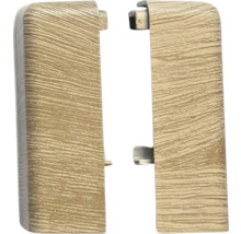 Koncovky soklových líšt s drevenou štruktúrou