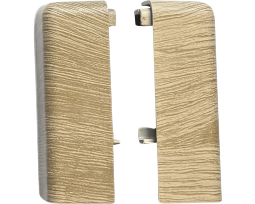 Koncovky soklových líšt s drevenou štruktúrou