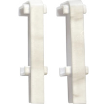 Dva biele držiaky okenného parapetu