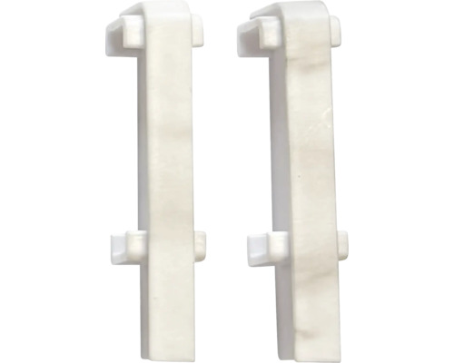 Dva biele držiaky okenného parapetu