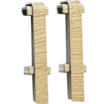 Dve kľučky na dvere s dreveným vzhľadom