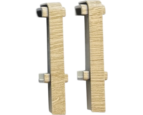 Dve kľučky na dvere s dreveným vzhľadom