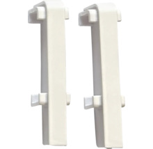 Dva biele držiaky radiátorov na montáž na stenu