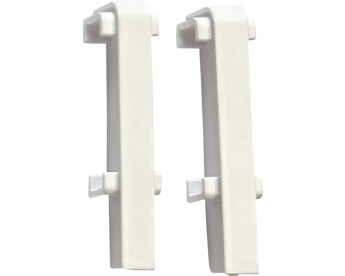 Dva biele držiaky radiátorov na montáž na stenu