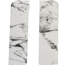 Dve biele obdĺžnikové mramorové dosky