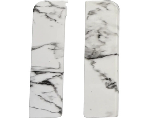 Dve biele obdĺžnikové mramorové dosky