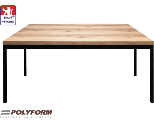 Stolový set Klasik 150 x 80 x 73 cm, hrúbka 19 mm, dub zlatý Jedálenský stôl s drevenou doskou a kovovým rámom