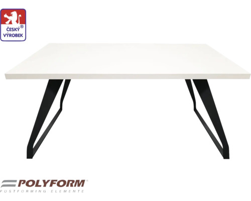 Stolový set City 150 x 80 x 75 cm, hrúbka 38 mm, biely Stôl s doskou a nohami