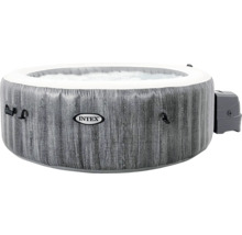 Nafukovacia vírivka s dreveným vzhľadom a logom Intex