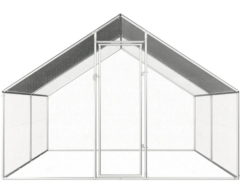 Skleník s kovovou konštrukciou a priehľadným krytom