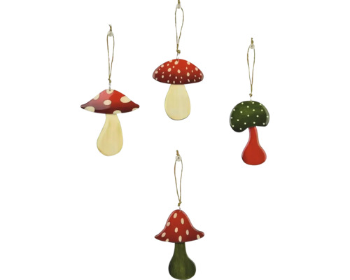 Dekoratívne hríbové prívesky so šnúrkami na zavesenie