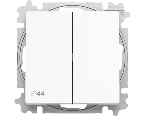 Vypínač ABB 3559T-A05940 500 Zoni r.5 IP44 biely Dvojitý vypínač s krytím IP44