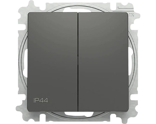 Vypínač ABB 3559T-A05940 237 Zoni r.5 IP44 čierny matný Dvojitý spínač s ochranou IP44