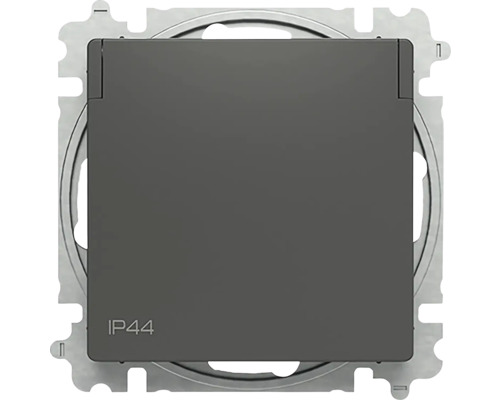 Zásuvka ABB 6619T-A06995 237 Zoni IP44 čierna matná s klapkou Spínací modul s ochranou IP44