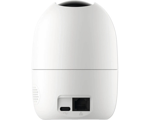 Zadný pohľad na bezpečnostnú kameru s portami USB a Ethernet