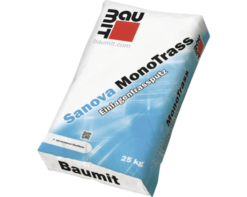 Vrece Sanova MonoTrass jednovrstvovej omietky s trasom 25 kilogramov od Baumit