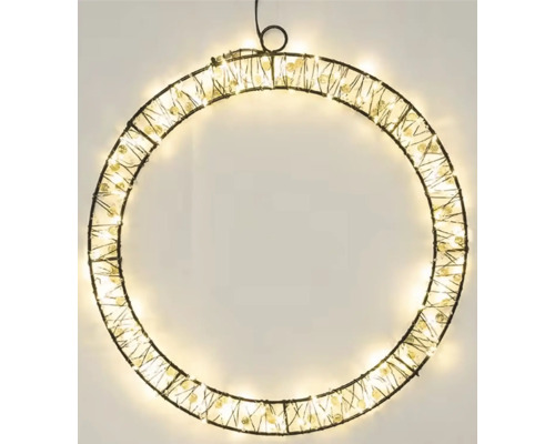 Dekoratívny LED osvetlený kruh na vianočné dekorácie