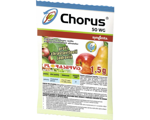 Chorus 50 WG prípravok na ochranu rastlín proti chrastavitosti jadrovín