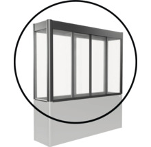 Systém zasklenia balkóna s hliníkovým rámom a priehľadnými panelmi