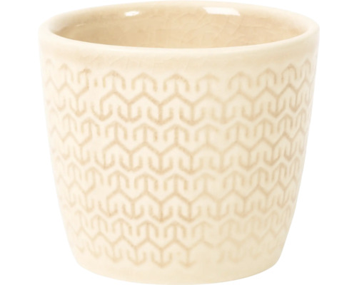 Keramický kvetináč s geometrickým vzorom