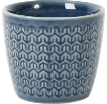 Modrý kvetináč so vzorom