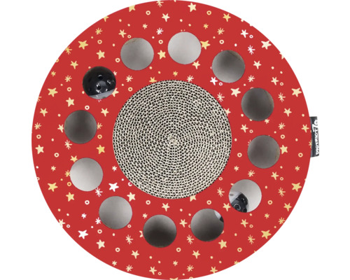 Hračka pre mačky so škrabadlom a hrou s loptou