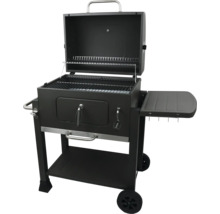 Gril na drevené uhlie s odkladacou plochou a kolieskami