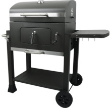Gril na drevené uhlie s odkladacou plochou a kolieskami