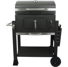 Gril na drevené uhlie s vekom, dvierkami a úložným priestorom