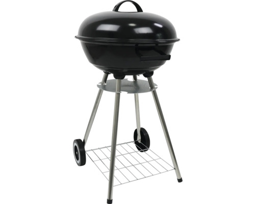 Guľový gril s vekom, odkladacou plochou a kolieskami