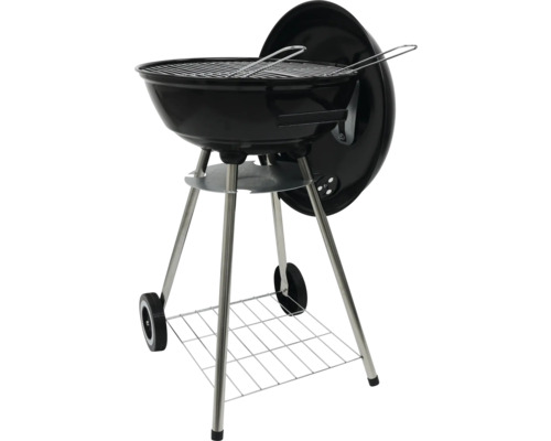 Guľový gril s grilovacím roštom, vekom a odkladacou plochou