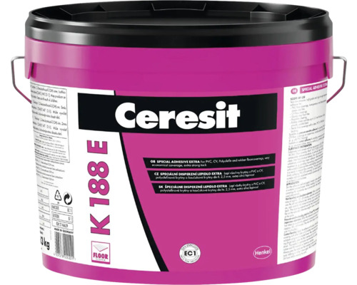 Ceresit K188 E Špeciálne lepidlo na PVC, CV, polyolefín a gumové podlahové krytiny vo vedre