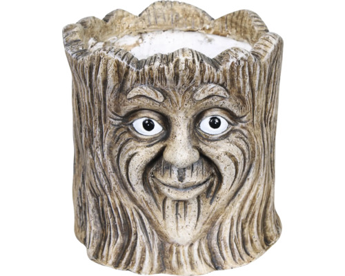 Dekoratívny kvetináč Max Ø 18 x 20 cm hnedý Kvetináč z liateho kameňa s tvárou stromu