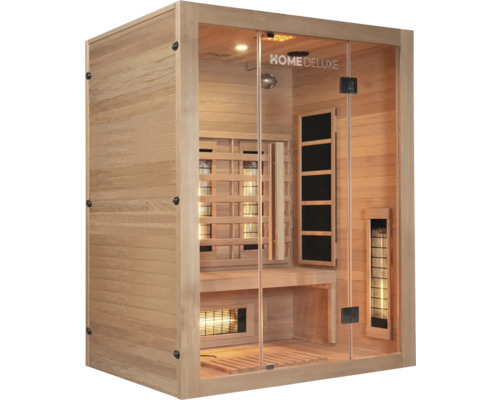 Infrasauna z dreva so sklenenými dverami