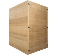Drevená sauna kabína s vodorovnými panelmi