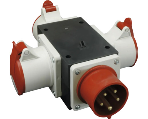 Zásuvková rozbočka SEZ ROP 3253 IP44 32A 400V 5p Trojitá nástenná zásuvka s päťpólovou zástrčkou