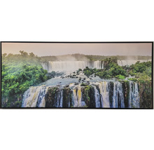 Dekoratívny nástenný obraz s vodopádom a lesnou krajinou