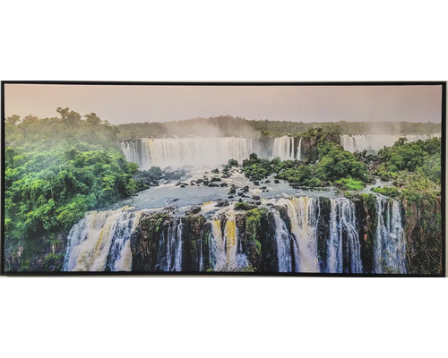 Dekoratívny nástenný obraz s vodopádom a lesnou krajinou