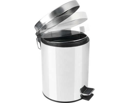 Kovový pedálový kôš s otvoreným vekom