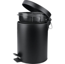 Čierny odpadkový kôš s otvoreným vekom