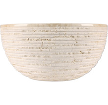 Dekoratívna kamenná misa s vodorovnými drážkami