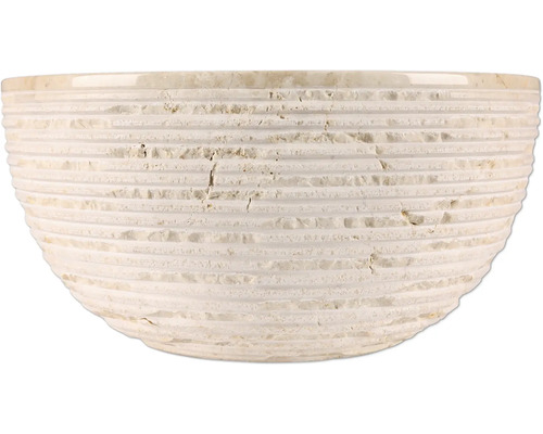 Dekoratívna kamenná misa s vodorovnými drážkami