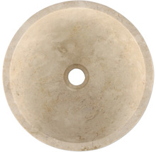 Okrúhle umývadlo na dosku z kameňa s odtokom